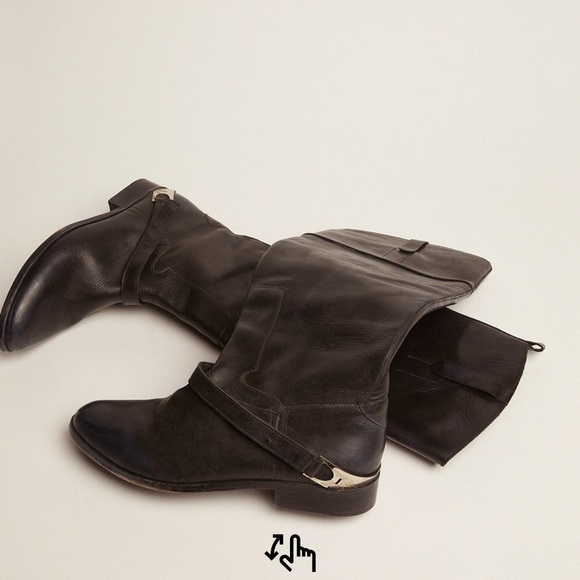 Golden Goose Distresses Charlie Riding Boots - Picture 4 of 4
